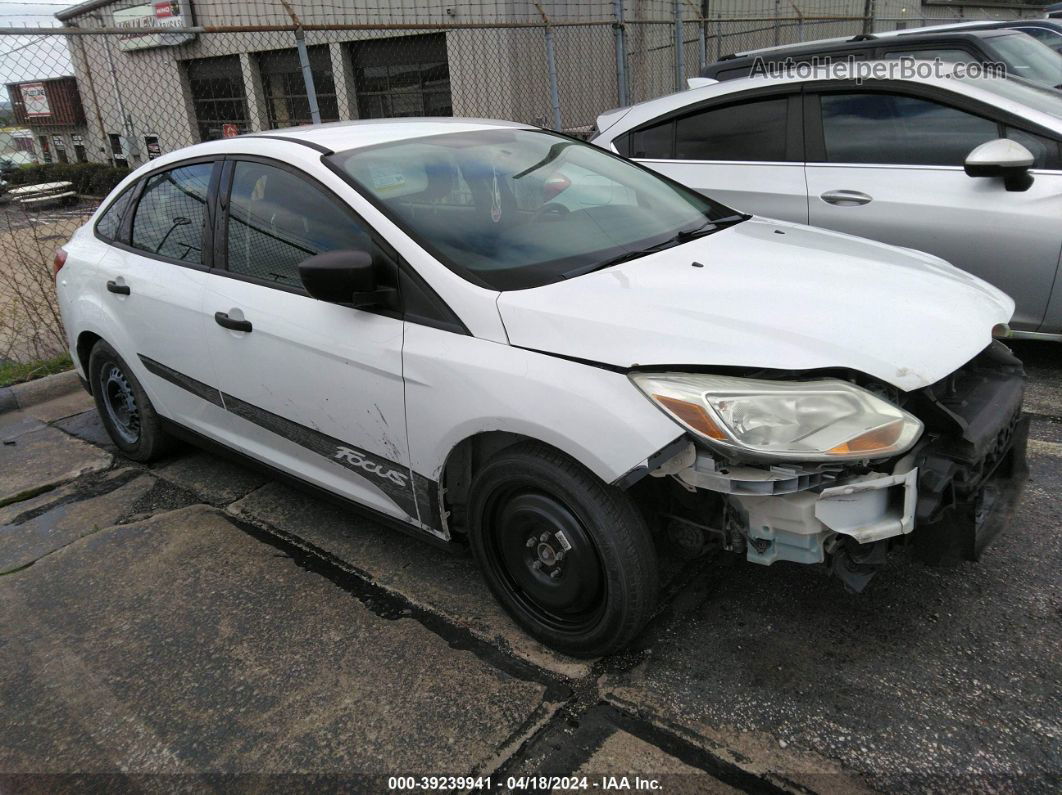 2013 Ford Focus S Белый vin: 1FADP3E21DL233727