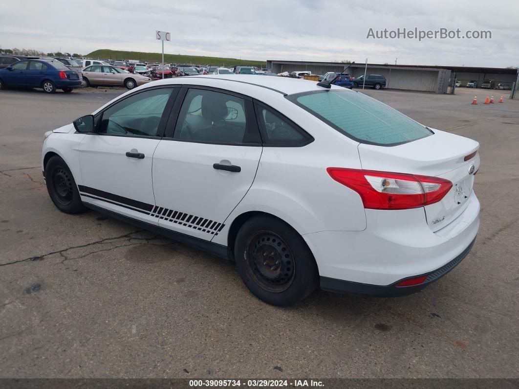 2014 Ford Focus S White vin: 1FADP3E21EL150784