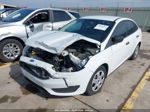 2017 Ford Focus S White vin: 1FADP3E22HL313639