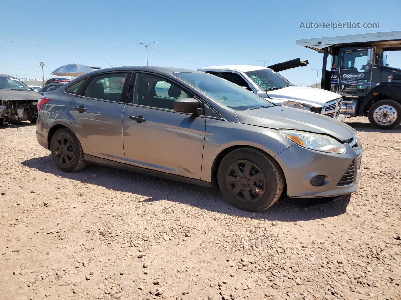 2013 Ford Focus S Gray vin: 1FADP3E23DL158836