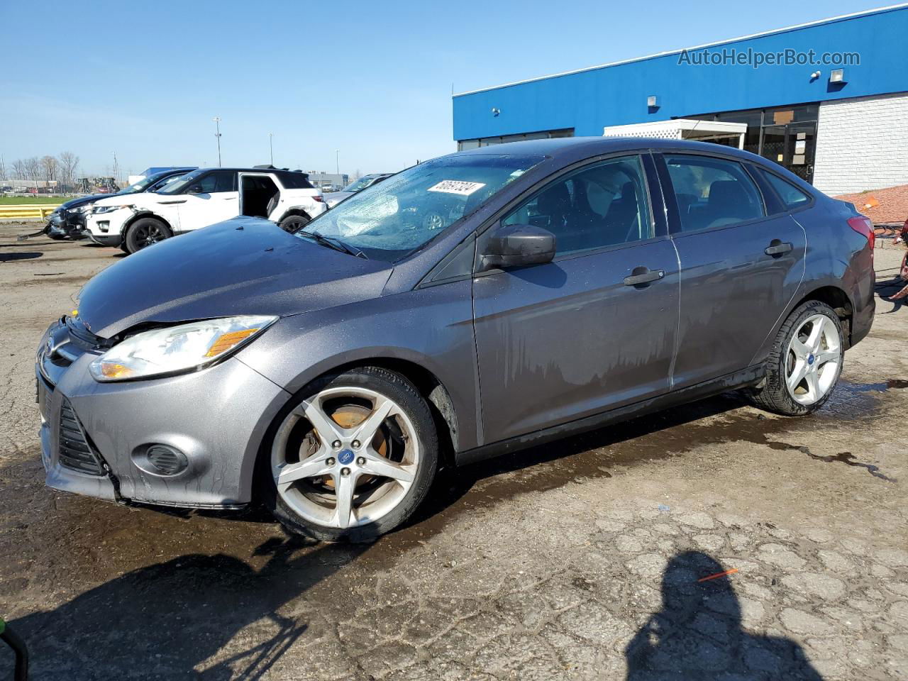 2013 Ford Focus S Gray vin: 1FADP3E23DL182974