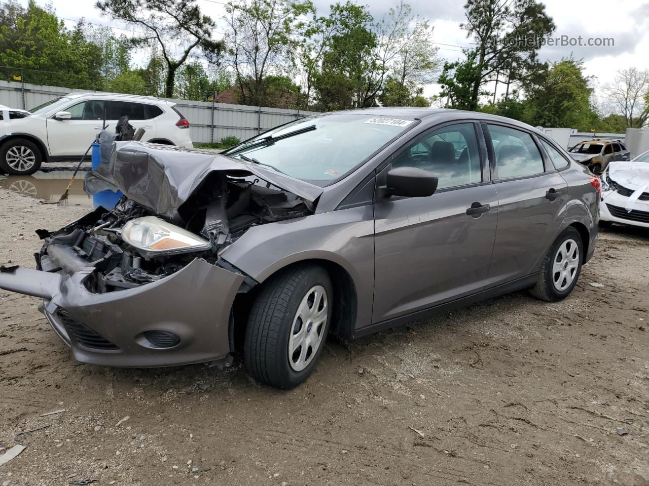 2014 Ford Focus S Gray vin: 1FADP3E23EL184127