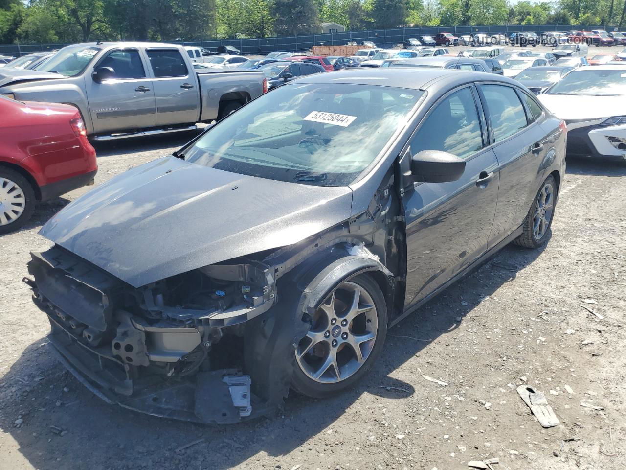 2015 Ford Focus S Gray vin: 1FADP3E23FL365424