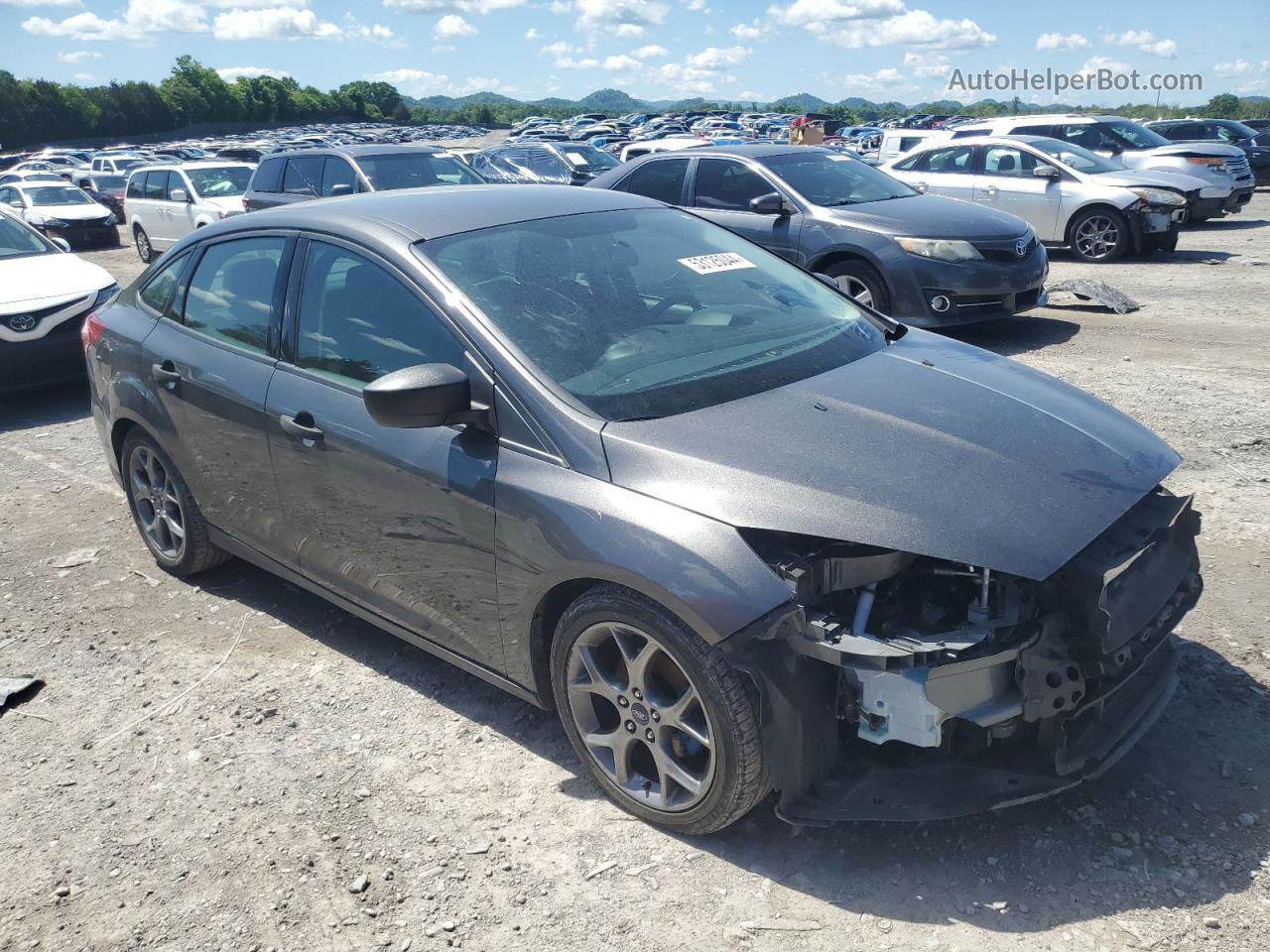 2015 Ford Focus S Gray vin: 1FADP3E23FL365424