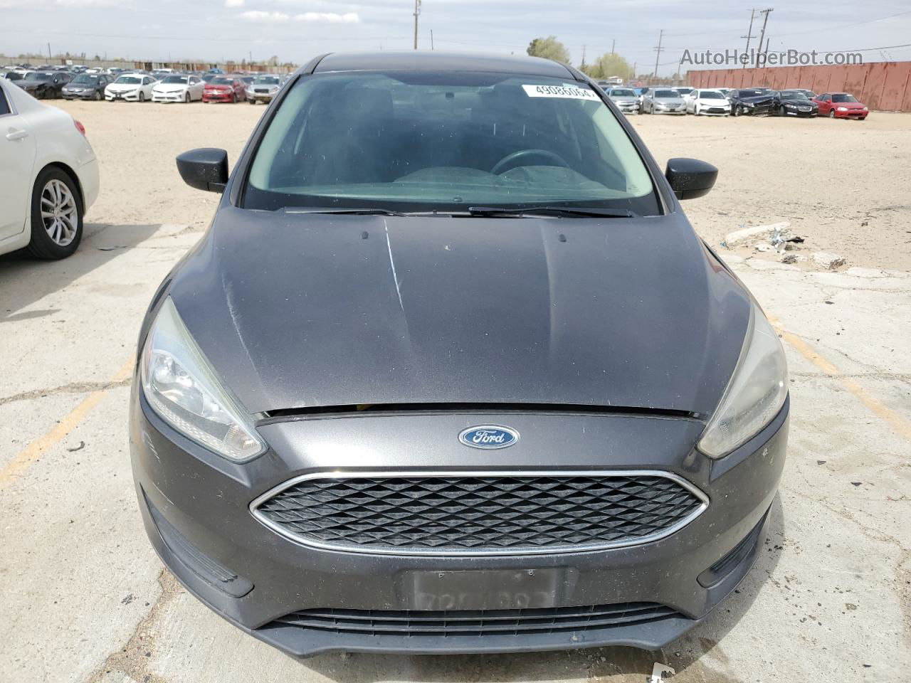 2015 Ford Focus S Gray vin: 1FADP3E23FL385706