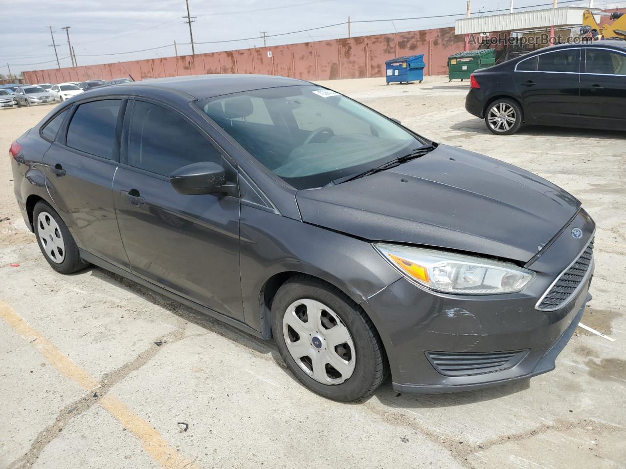 2015 Ford Focus S Gray vin: 1FADP3E23FL385706