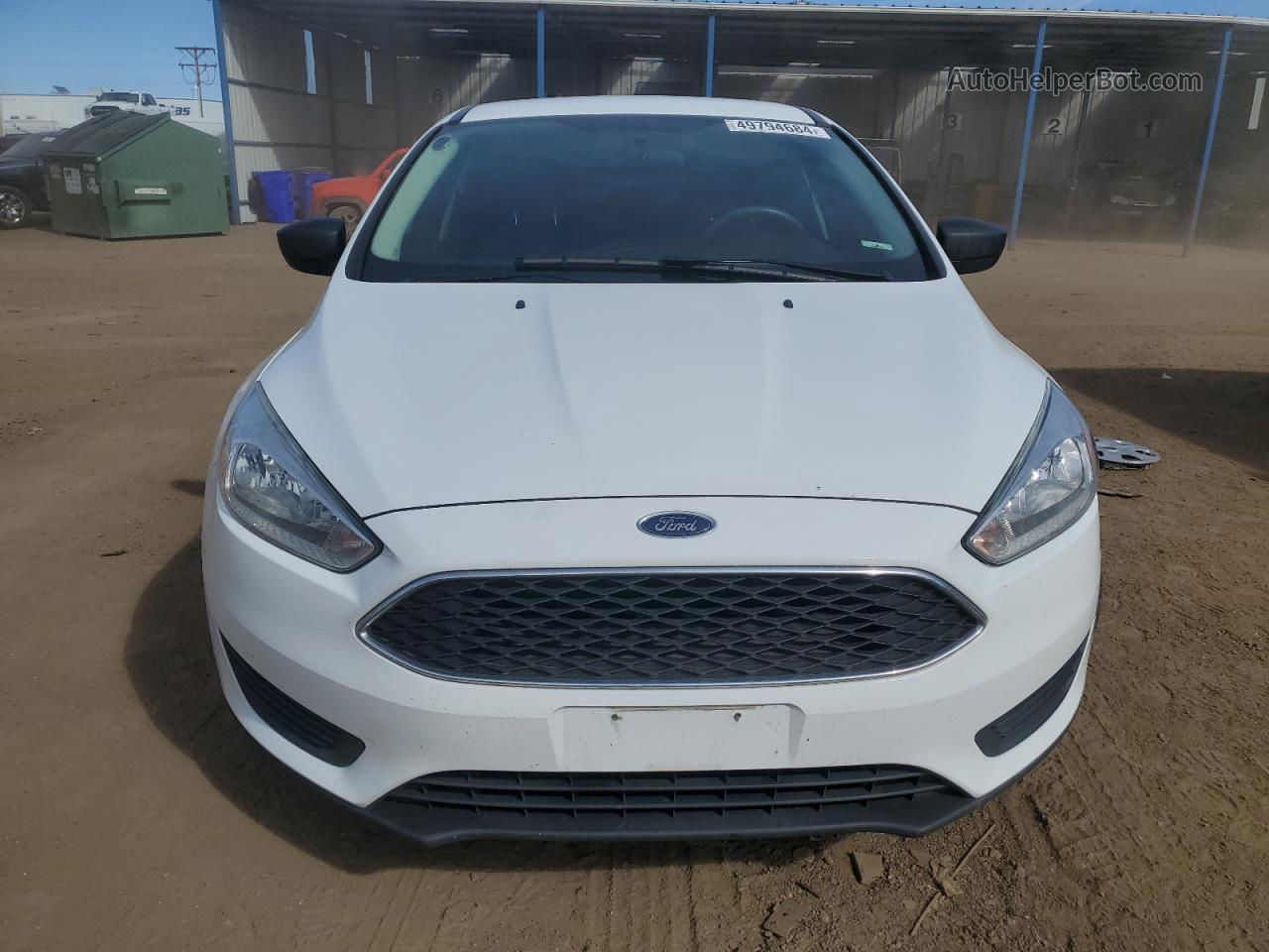 2017 Ford Focus S Белый vin: 1FADP3E23HL254570