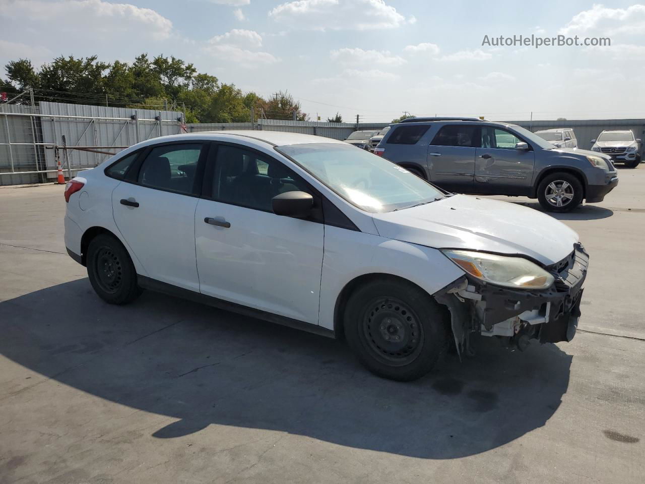 2013 Ford Focus S White vin: 1FADP3E24DL178738