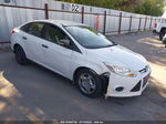 2013 Ford Focus S White vin: 1FADP3E24DL279567