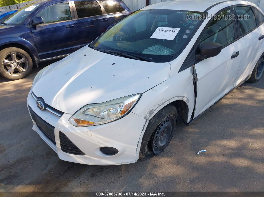 2013 Ford Focus S White vin: 1FADP3E24DL279567