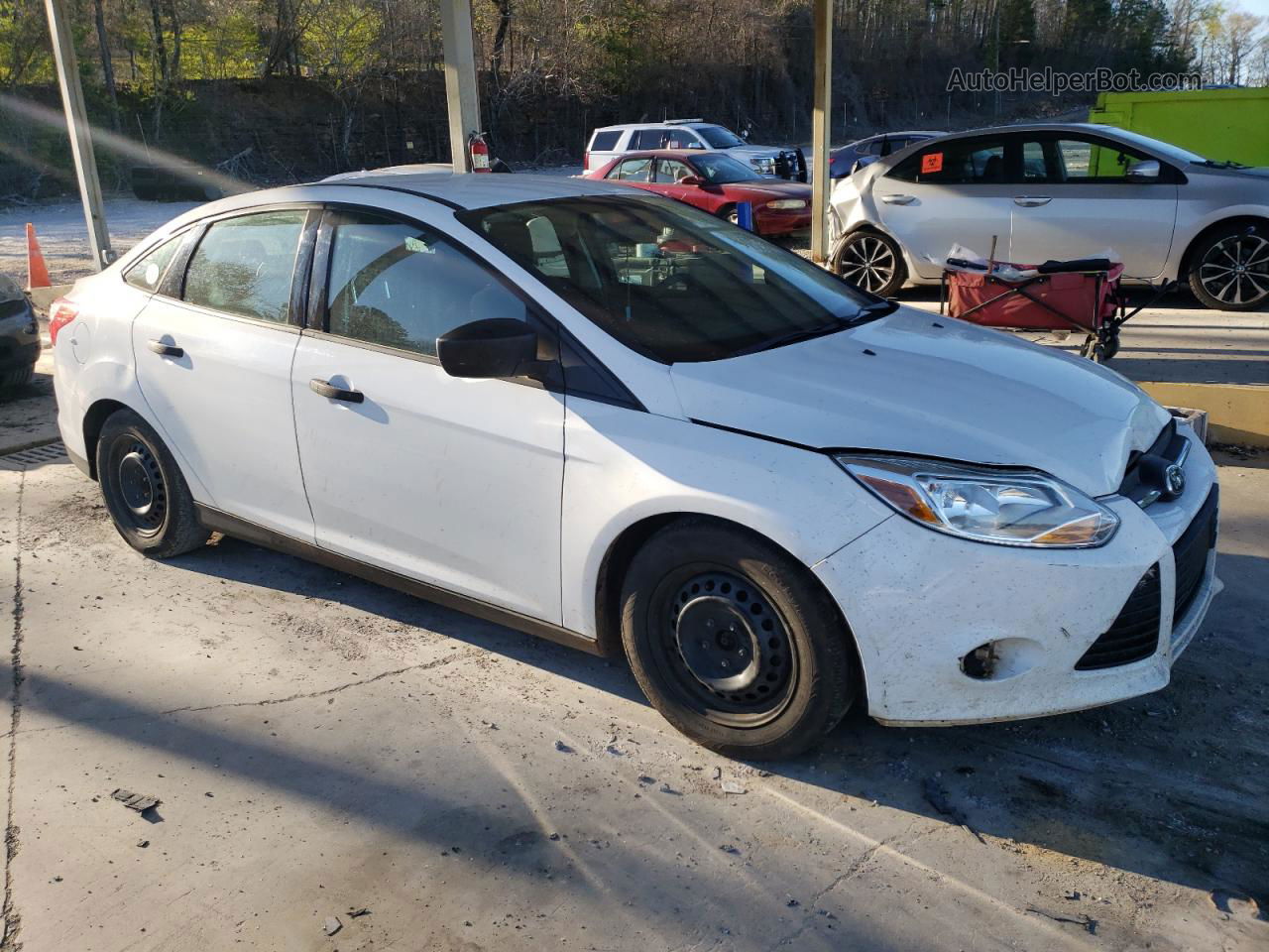 2014 Ford Focus S White vin: 1FADP3E24EL220276