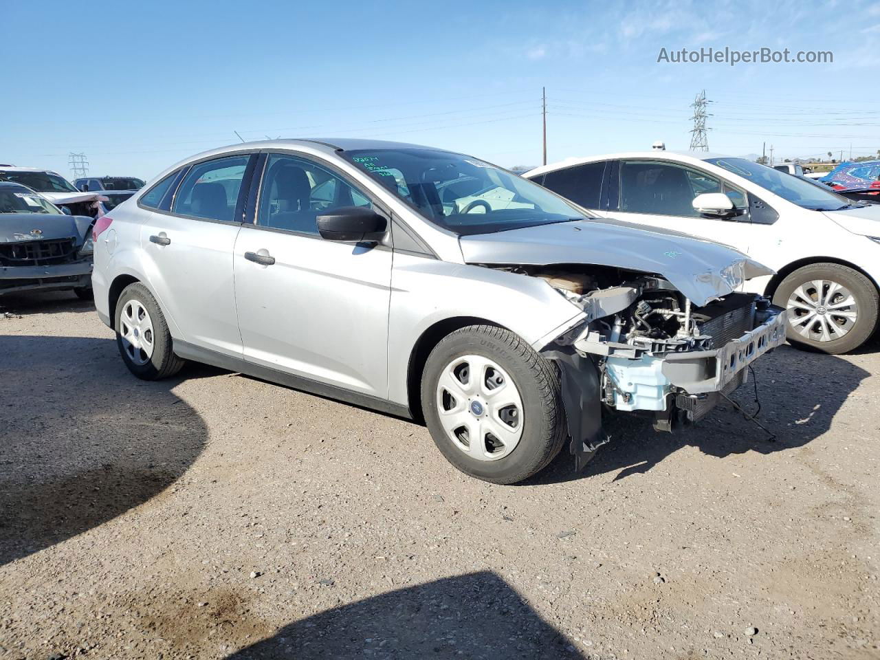 2017 Ford Focus S Silver vin: 1FADP3E24HL211422