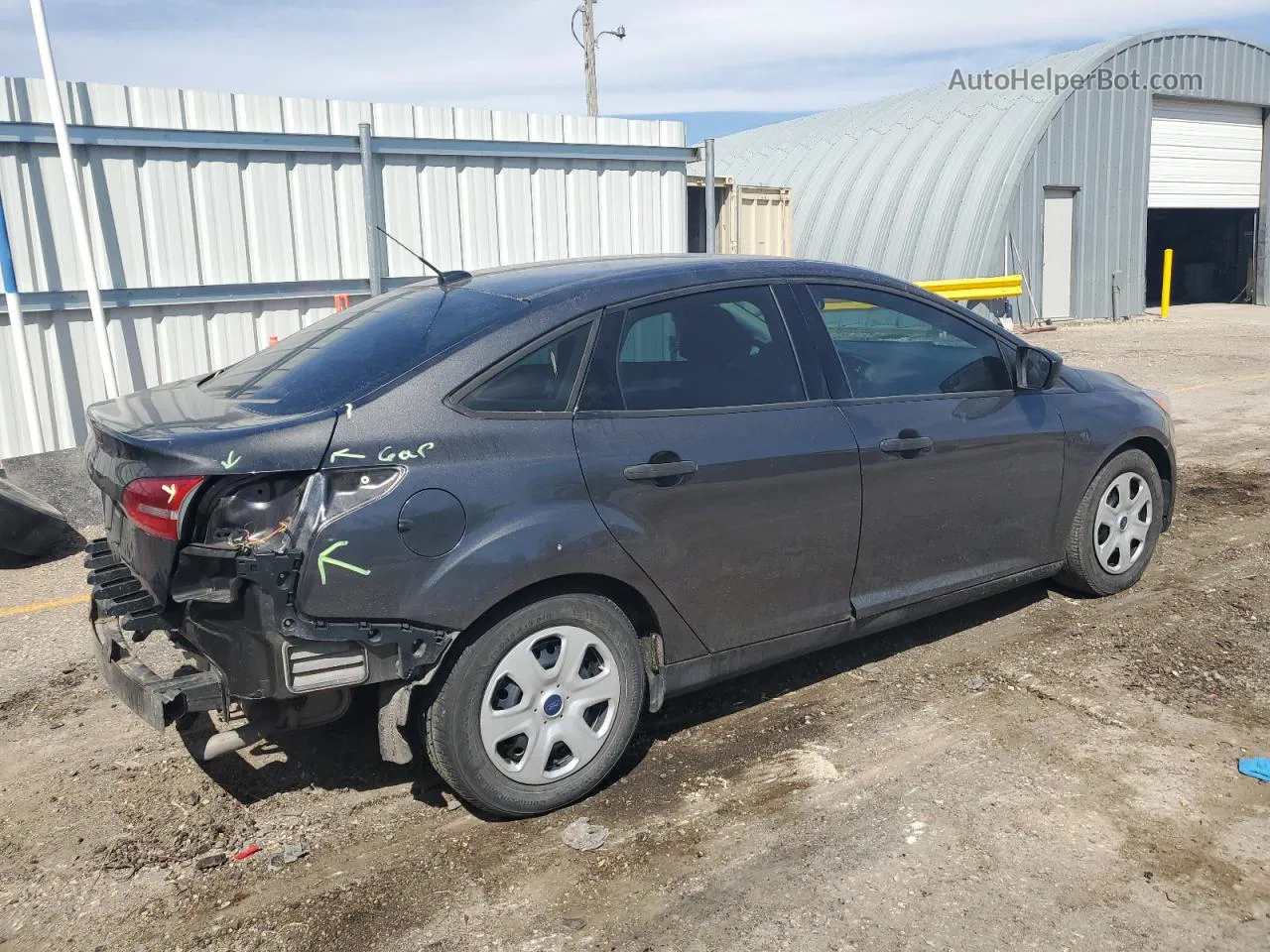 2018 Ford Focus S Gray vin: 1FADP3E27JL244355