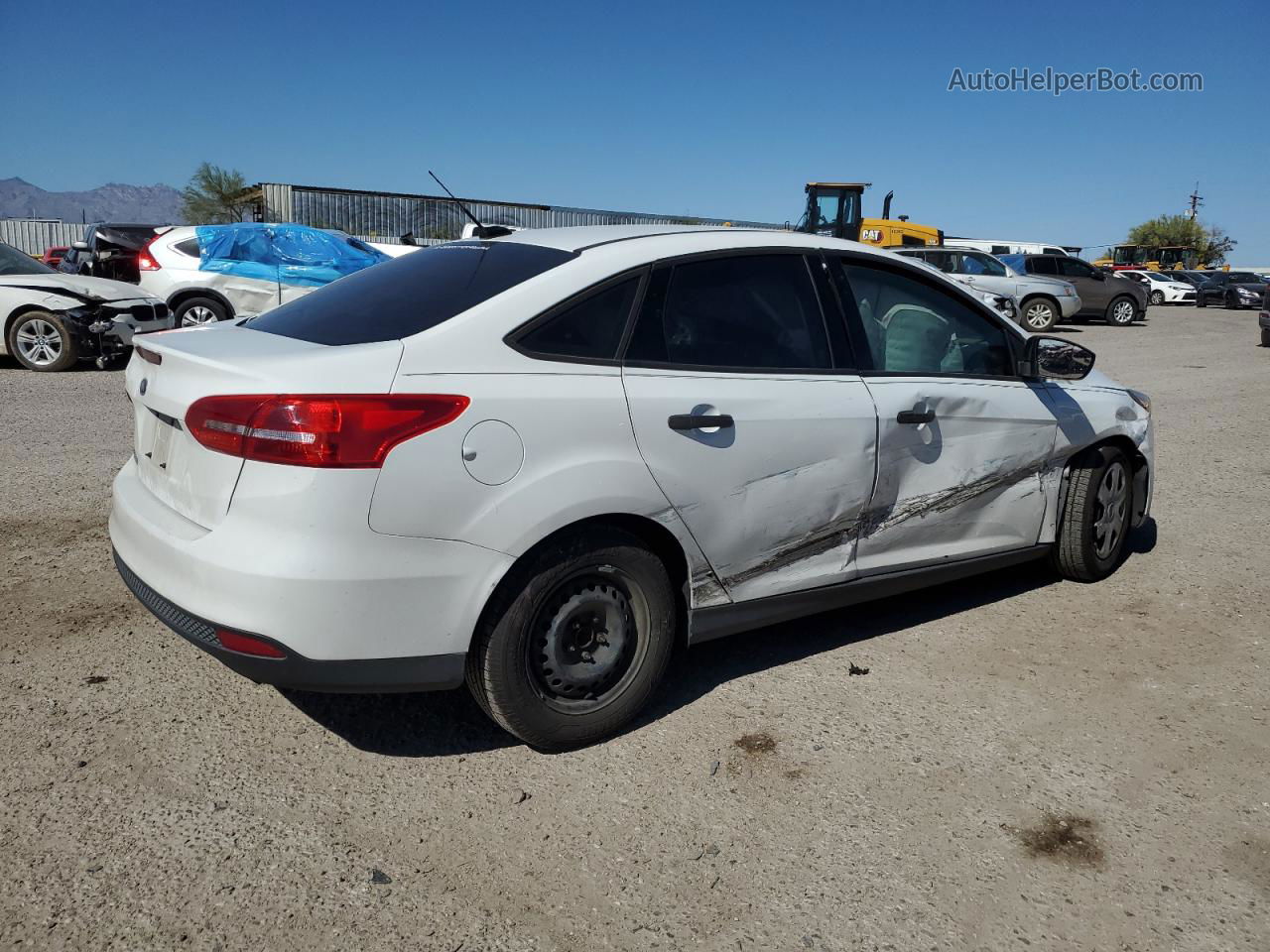 2017 Ford Focus S White vin: 1FADP3E28HL214842