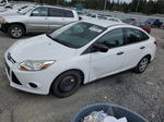 2014 Ford Focus S White vin: 1FADP3E29EL132534