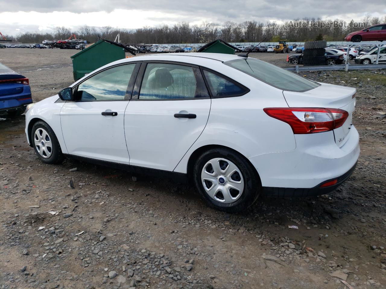 2014 Ford Focus S White vin: 1FADP3E29EL414740