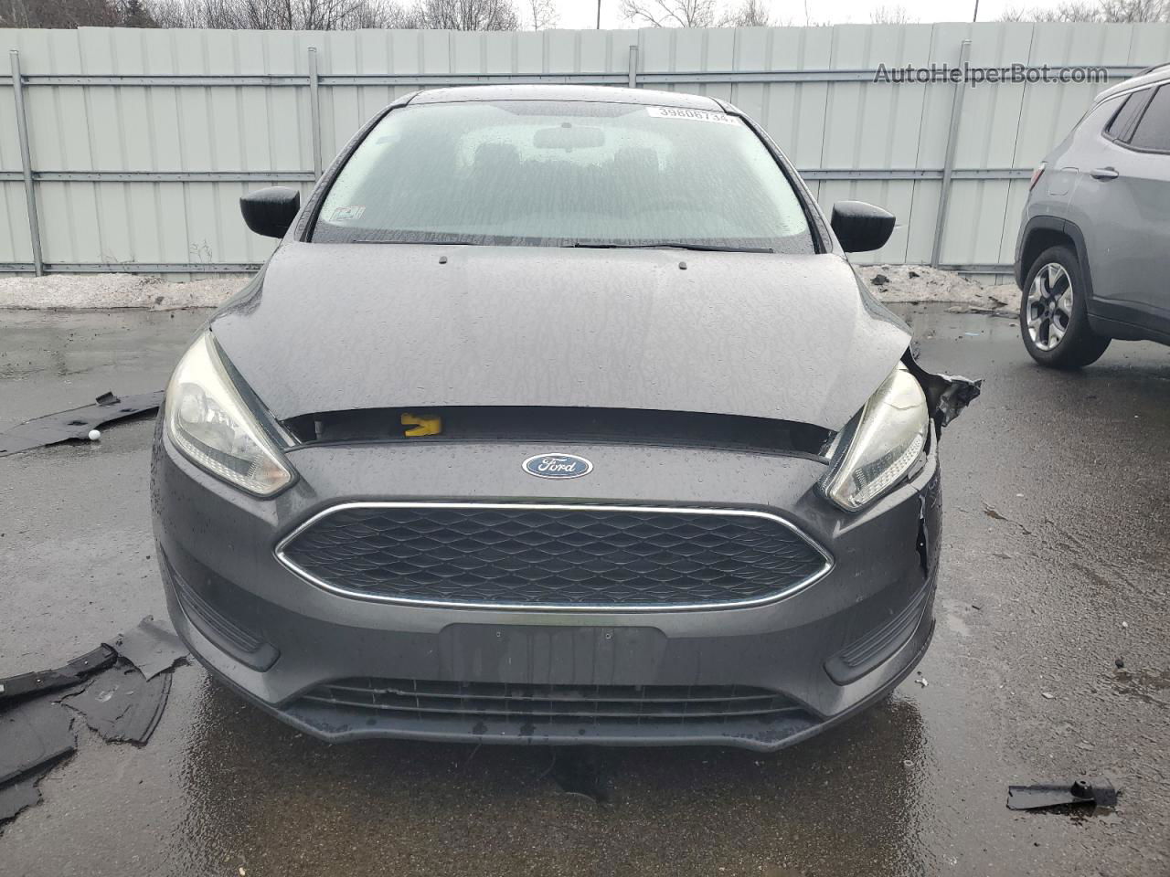 2016 Ford Focus S Gray vin: 1FADP3E2XGL356690