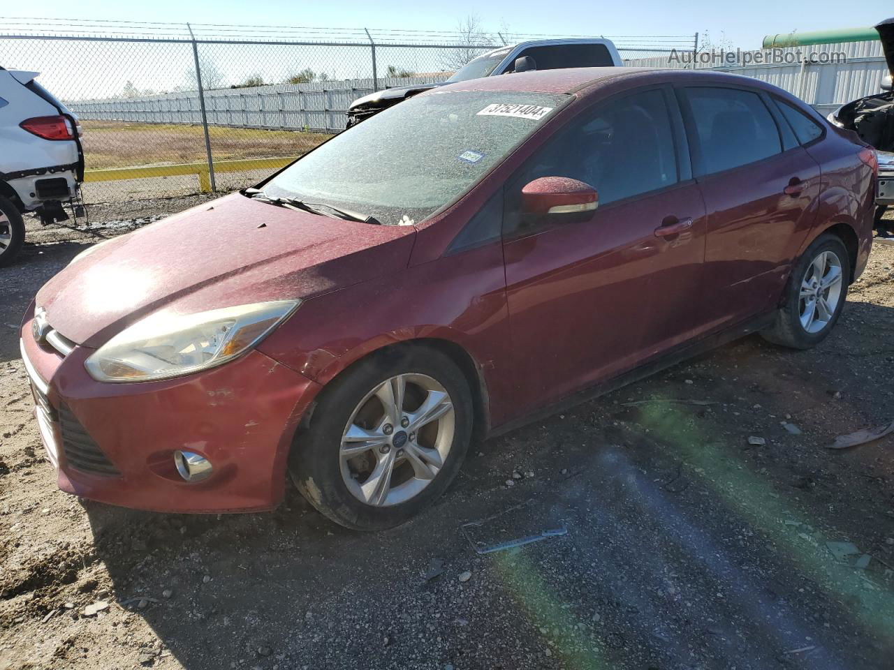 2013 Ford Focus Se Maroon vin: 1FADP3F20DL106630