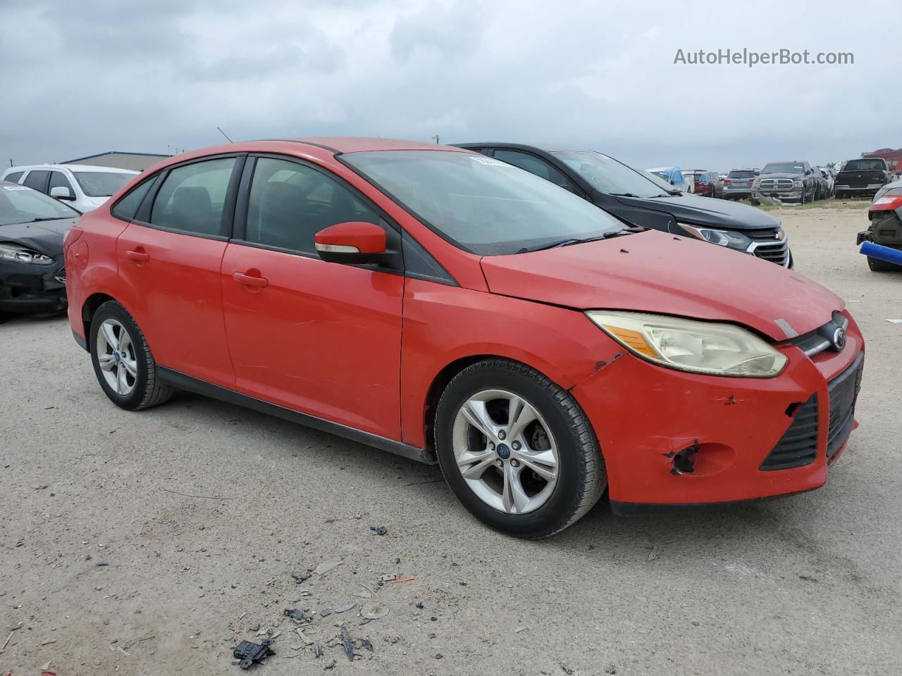 2013 Ford Focus Se Red vin: 1FADP3F20DL106921