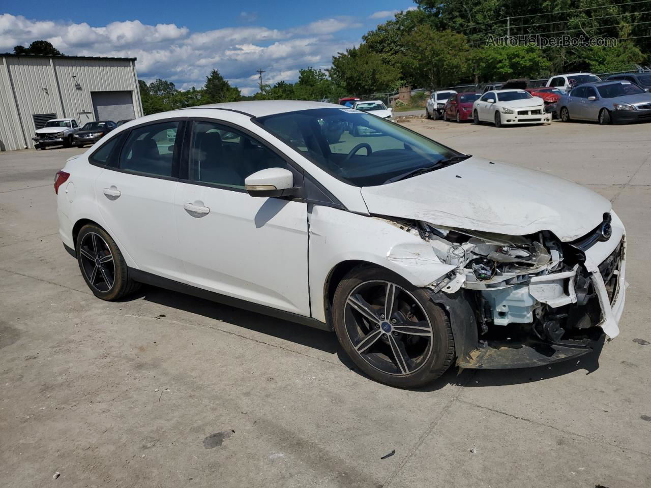 2013 Ford Focus Se White vin: 1FADP3F20DL129373