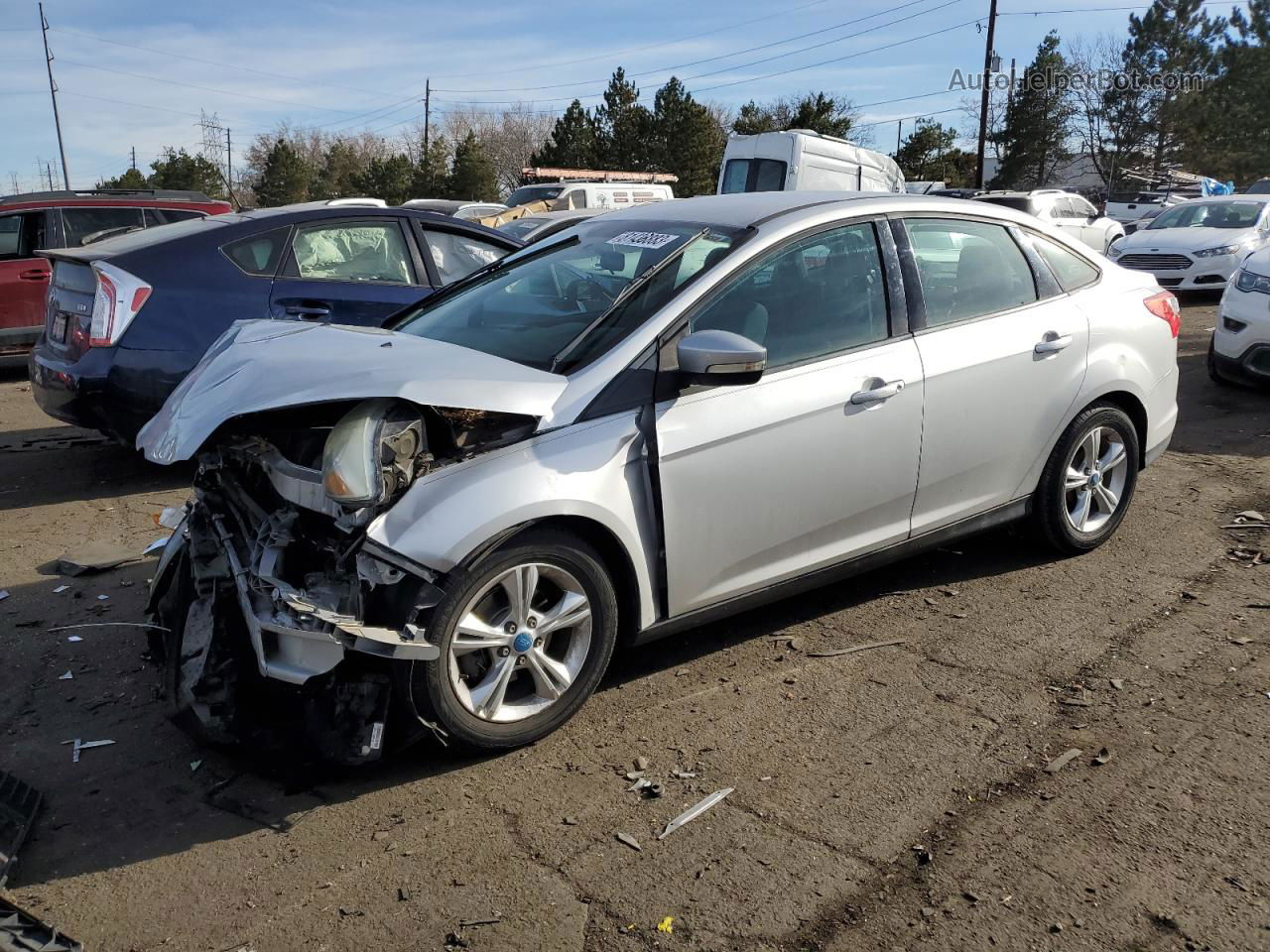 2013 Ford Focus Se Silver vin: 1FADP3F20DL200510