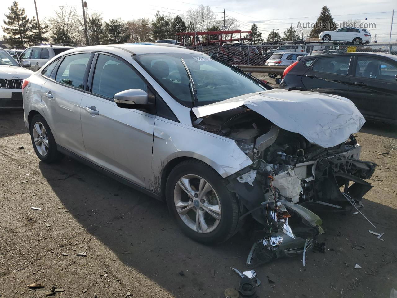 2013 Ford Focus Se Silver vin: 1FADP3F20DL200510