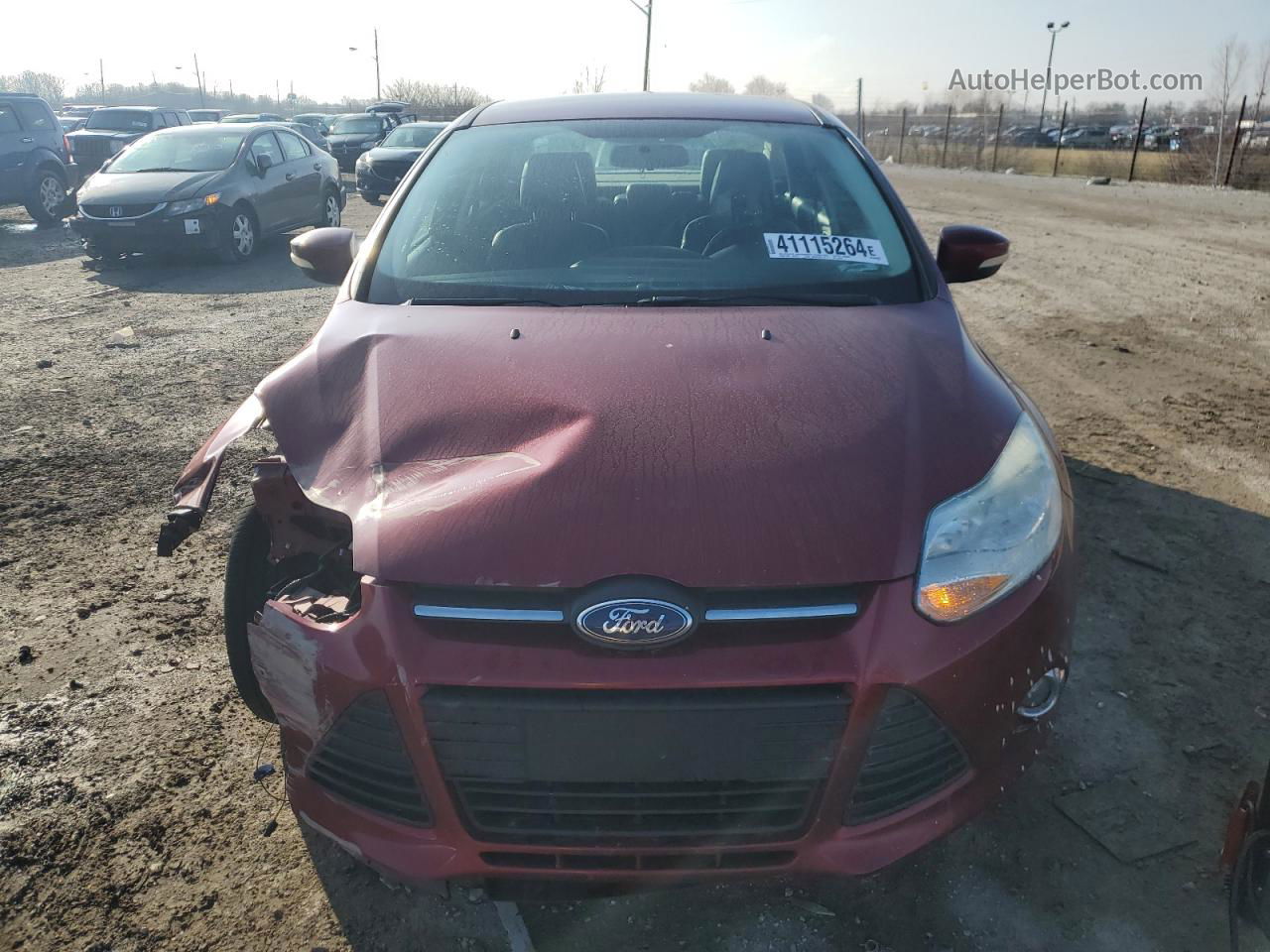 2013 Ford Focus Se Burgundy vin: 1FADP3F20DL233216