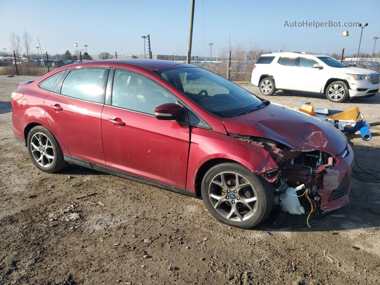 2013 Ford Focus Se Burgundy vin: 1FADP3F20DL233216