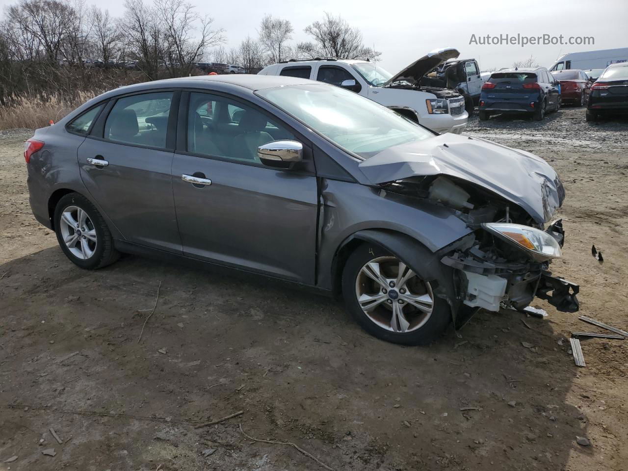 2013 Ford Focus Se Gray vin: 1FADP3F20DL241476