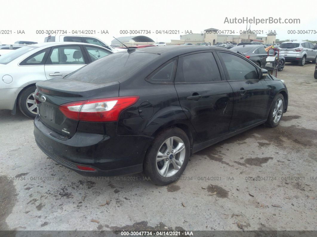 2014 Ford Focus Se Black vin: 1FADP3F20EL143646