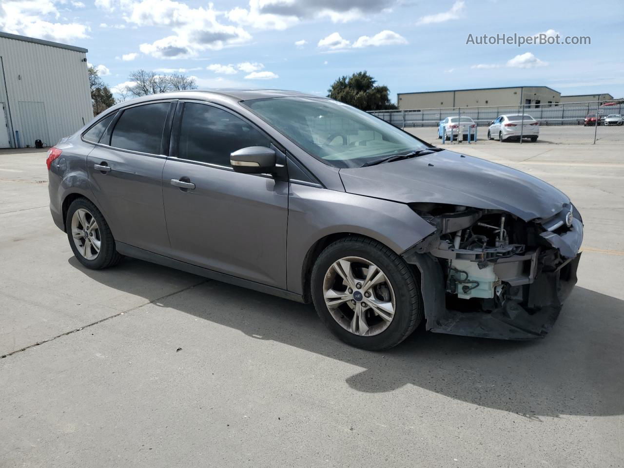 2014 Ford Focus Se Gray vin: 1FADP3F20EL157823