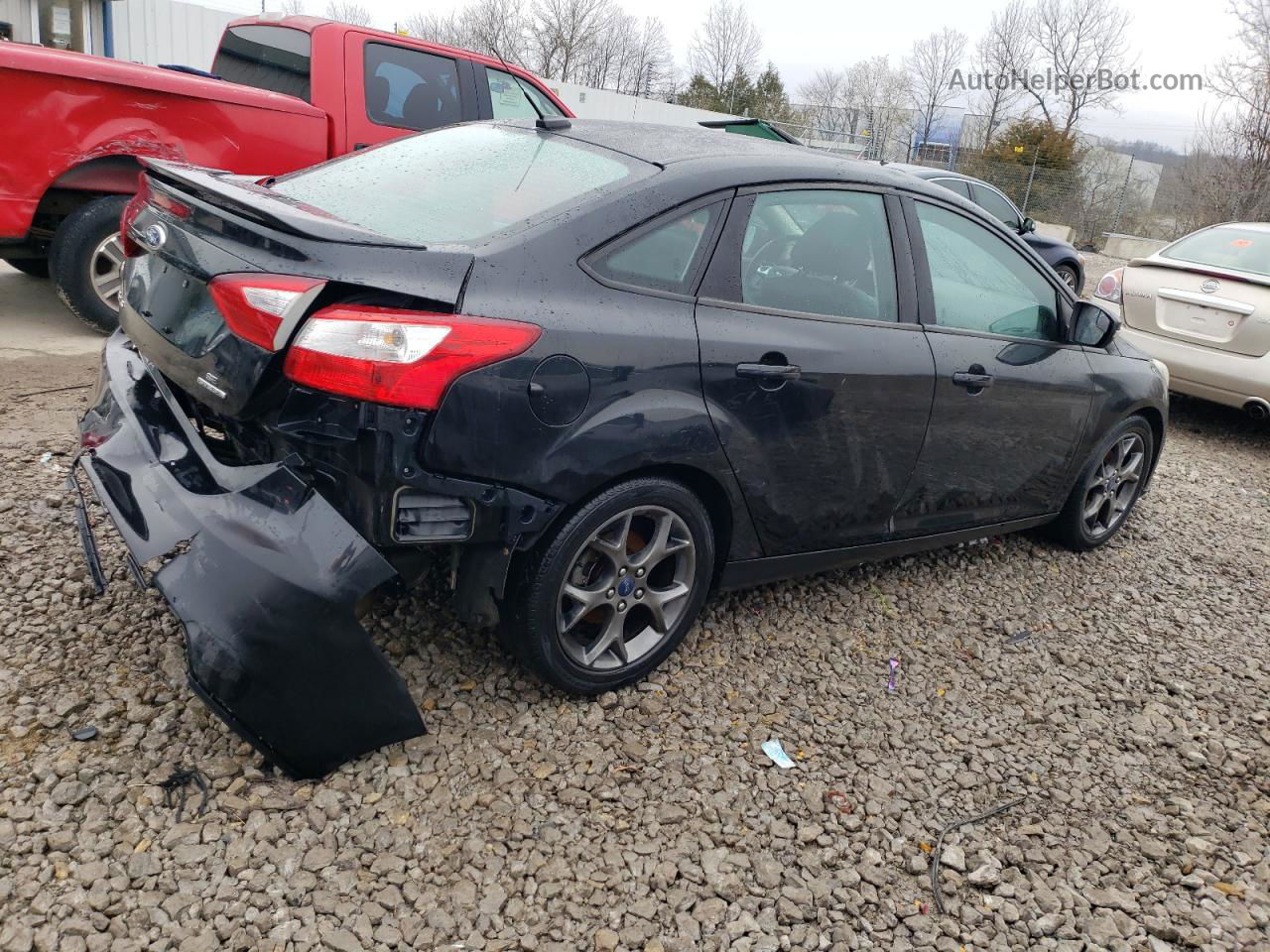 2014 Ford Focus Se Черный vin: 1FADP3F20EL167462