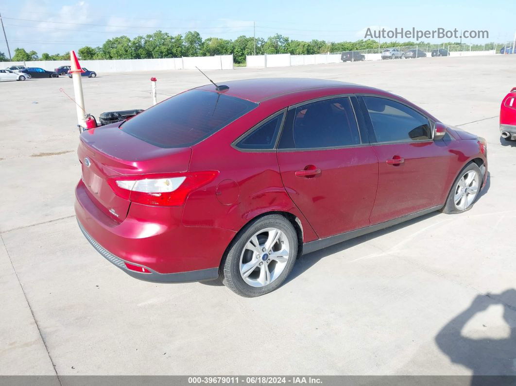 2014 Ford Focus Se Burgundy vin: 1FADP3F20EL190854