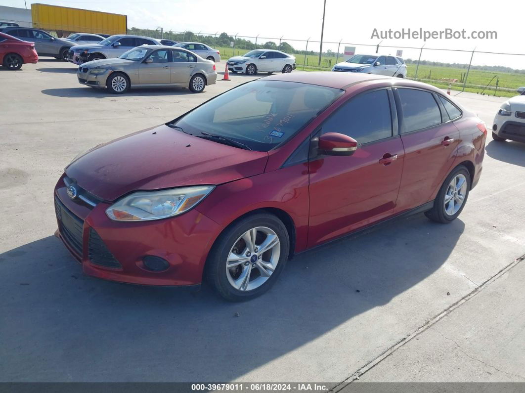 2014 Ford Focus Se Burgundy vin: 1FADP3F20EL190854