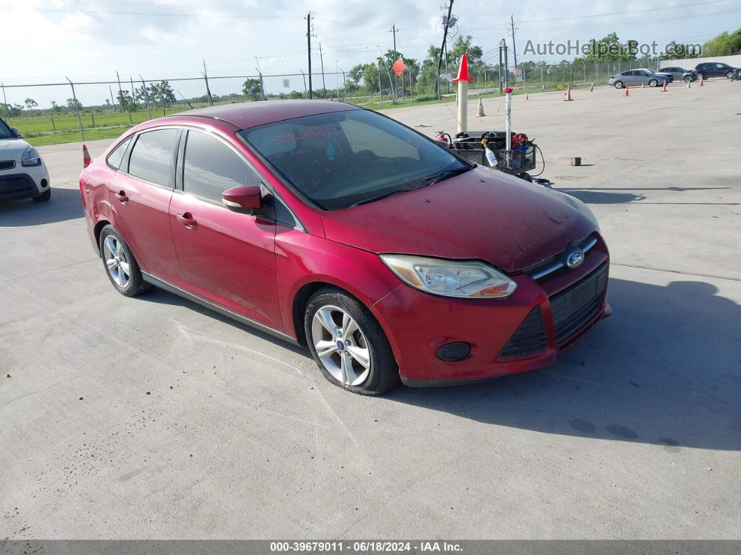 2014 Ford Focus Se Burgundy vin: 1FADP3F20EL190854