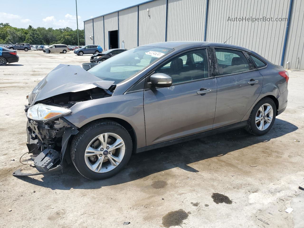 2014 Ford Focus Se Gray vin: 1FADP3F20EL191308