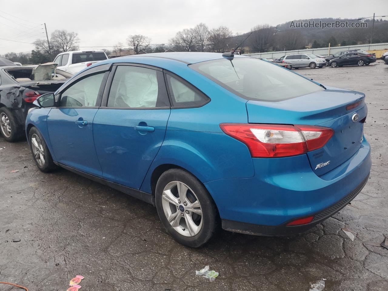2014 Ford Focus Se Blue vin: 1FADP3F20EL233377