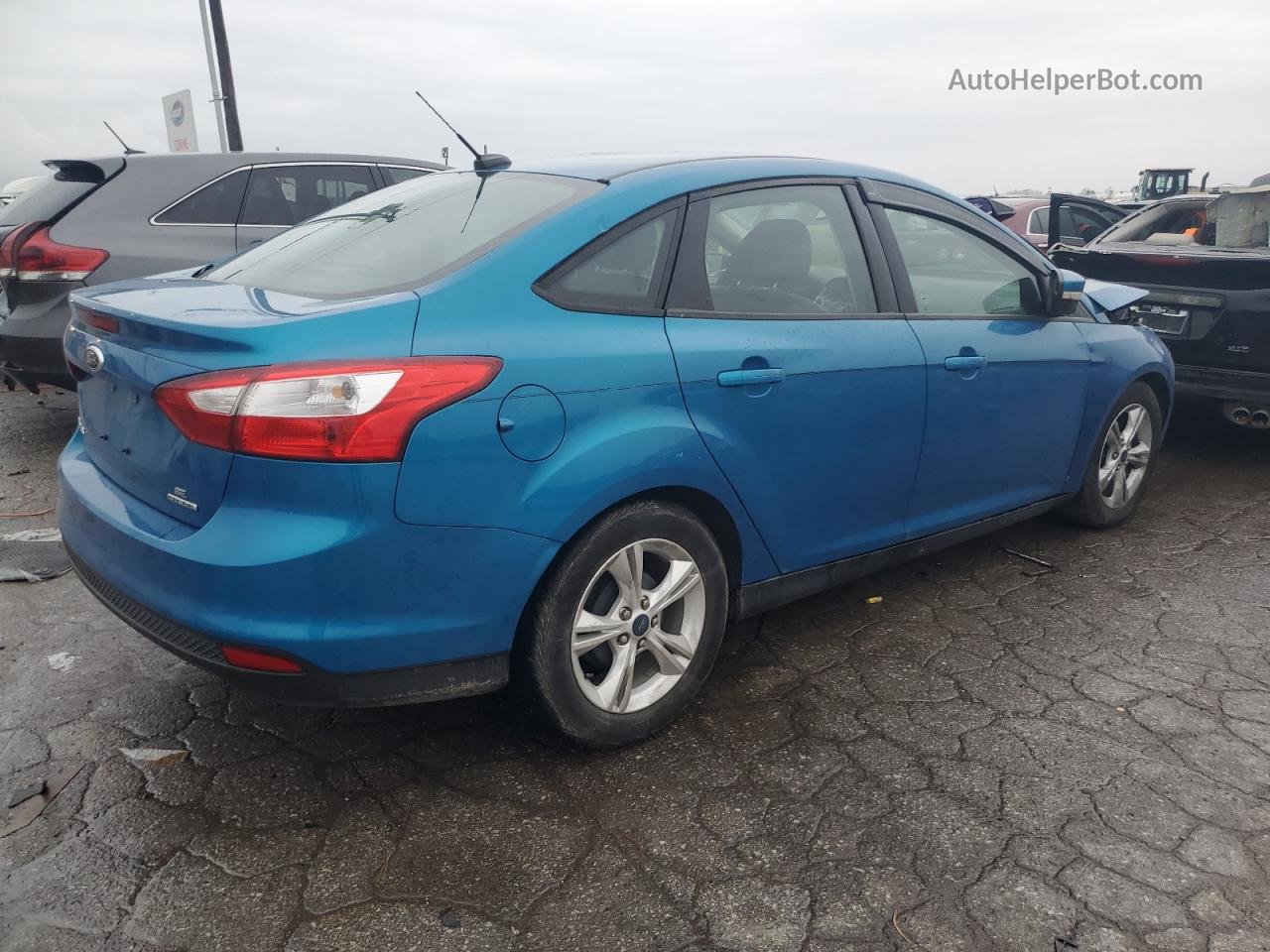 2014 Ford Focus Se Blue vin: 1FADP3F20EL233377