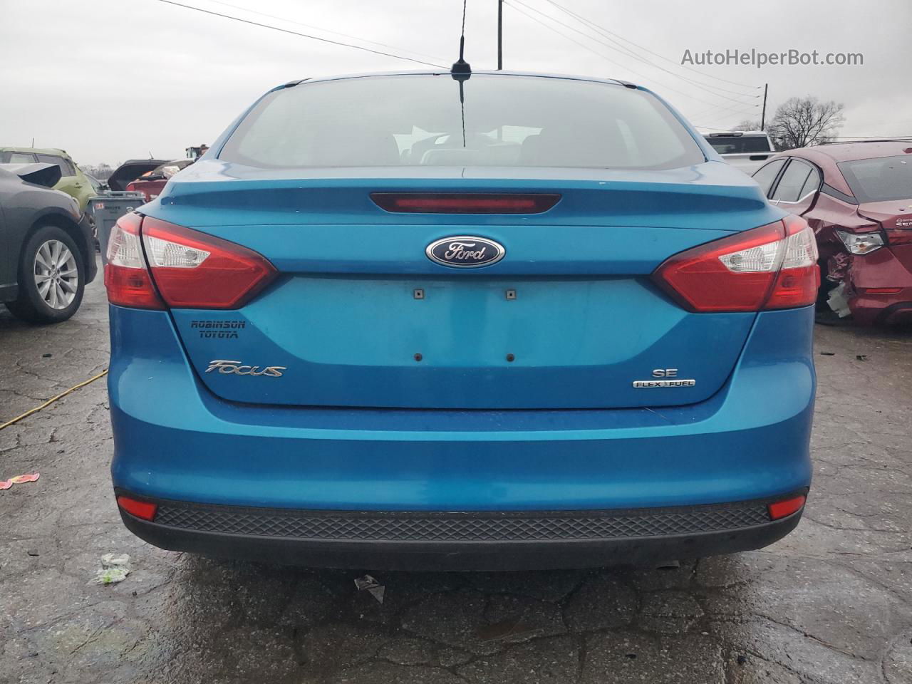 2014 Ford Focus Se Blue vin: 1FADP3F20EL233377