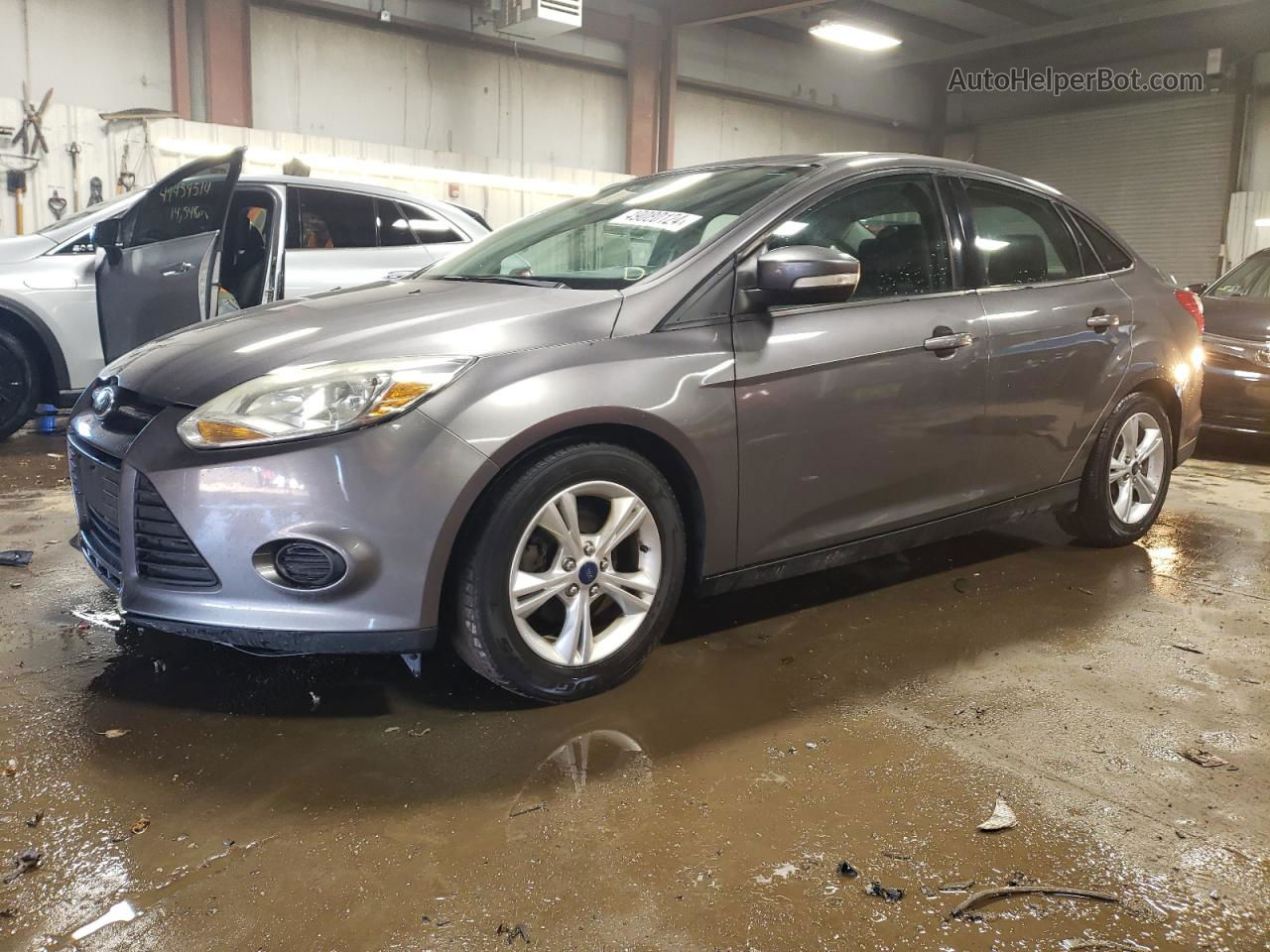 2014 Ford Focus Se Gray vin: 1FADP3F20EL244766