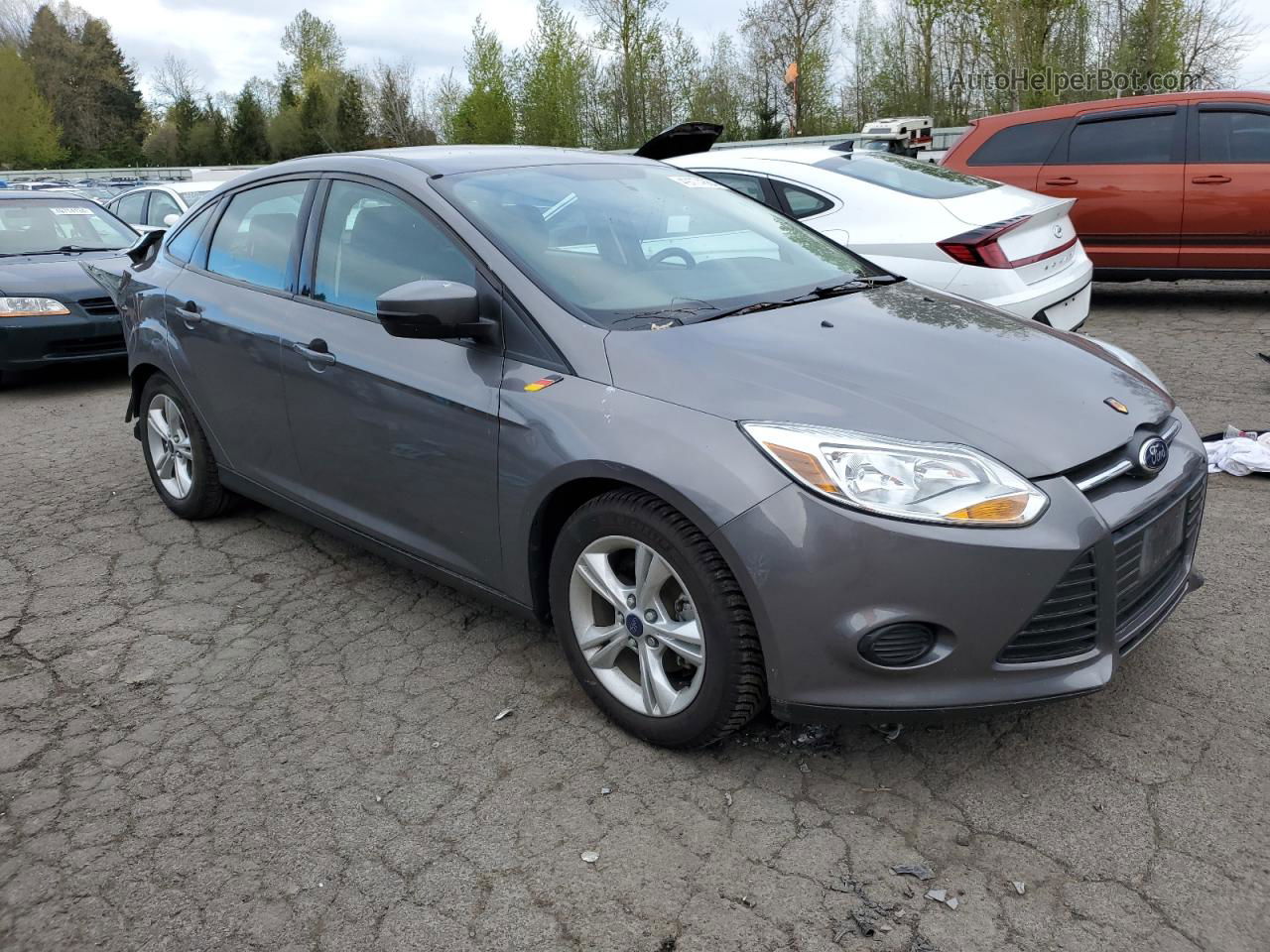 2014 Ford Focus Se Gray vin: 1FADP3F20EL260210