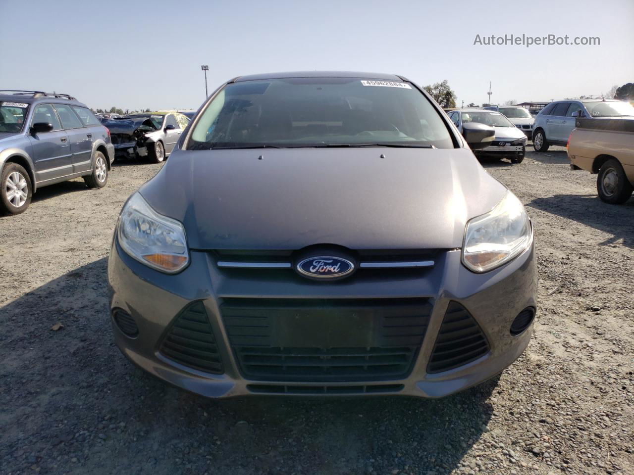 2014 Ford Focus Se Gray vin: 1FADP3F20EL264676