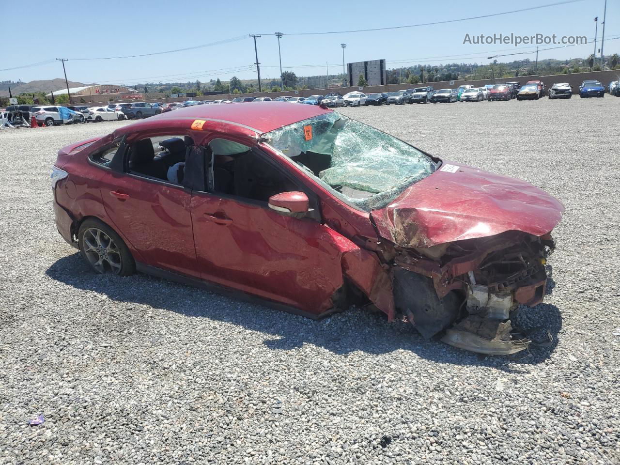 2014 Ford Focus Se Red vin: 1FADP3F20EL294499