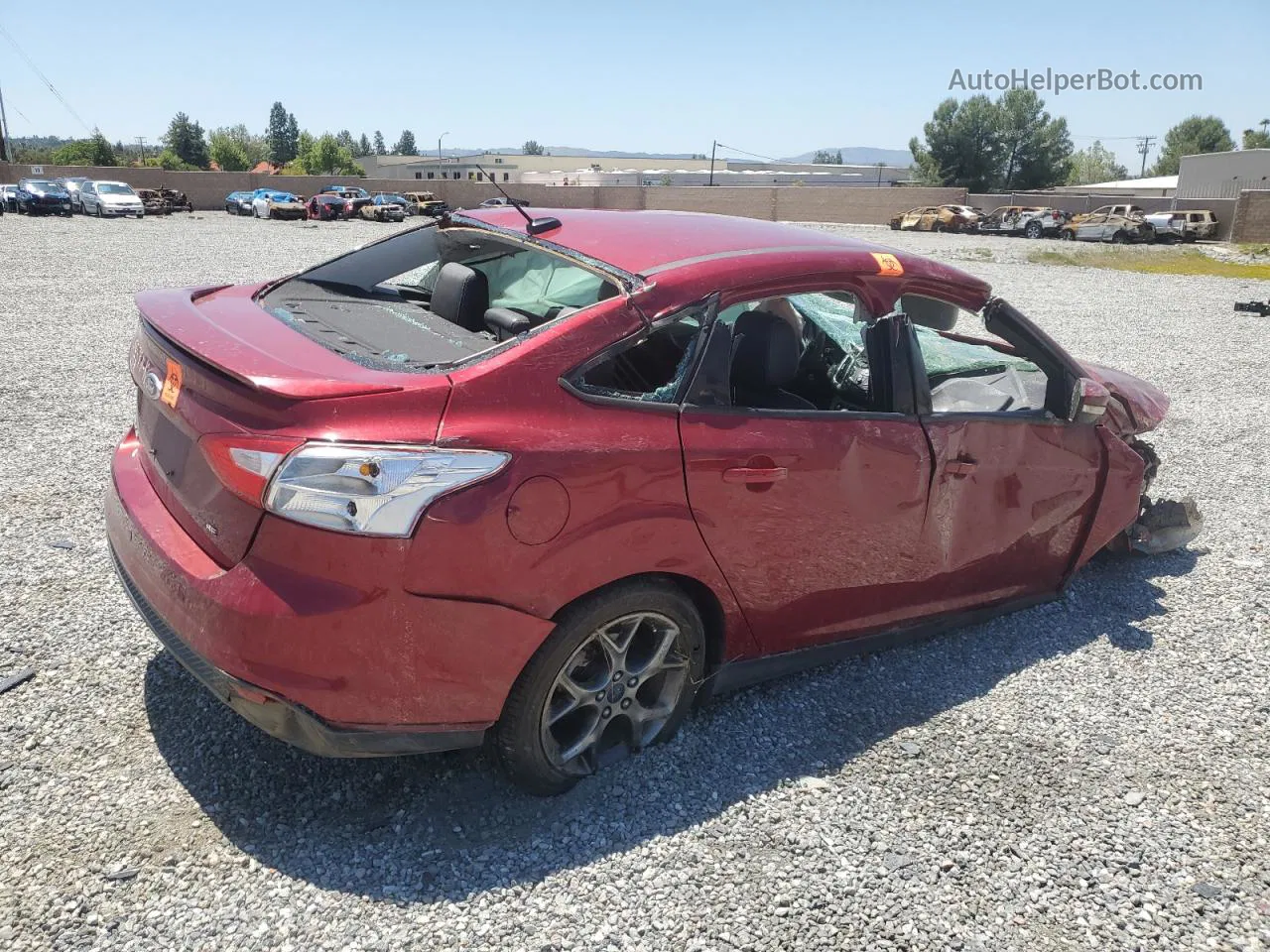 2014 Ford Focus Se Red vin: 1FADP3F20EL294499