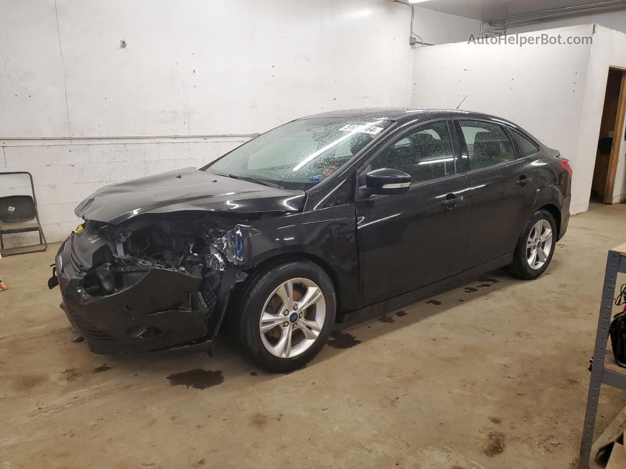 2014 Ford Focus Se Black vin: 1FADP3F20EL305789