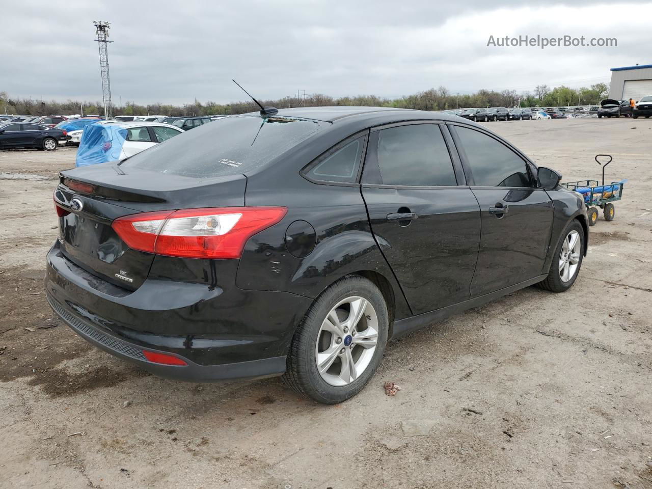 2014 Ford Focus Se Black vin: 1FADP3F20EL317666