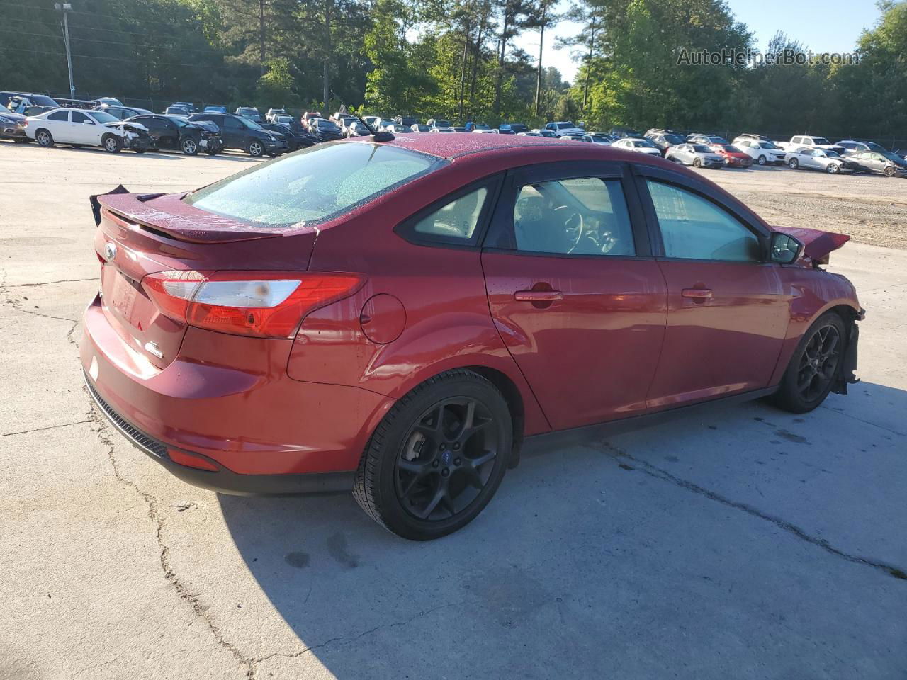 2014 Ford Focus Se Red vin: 1FADP3F20EL323404