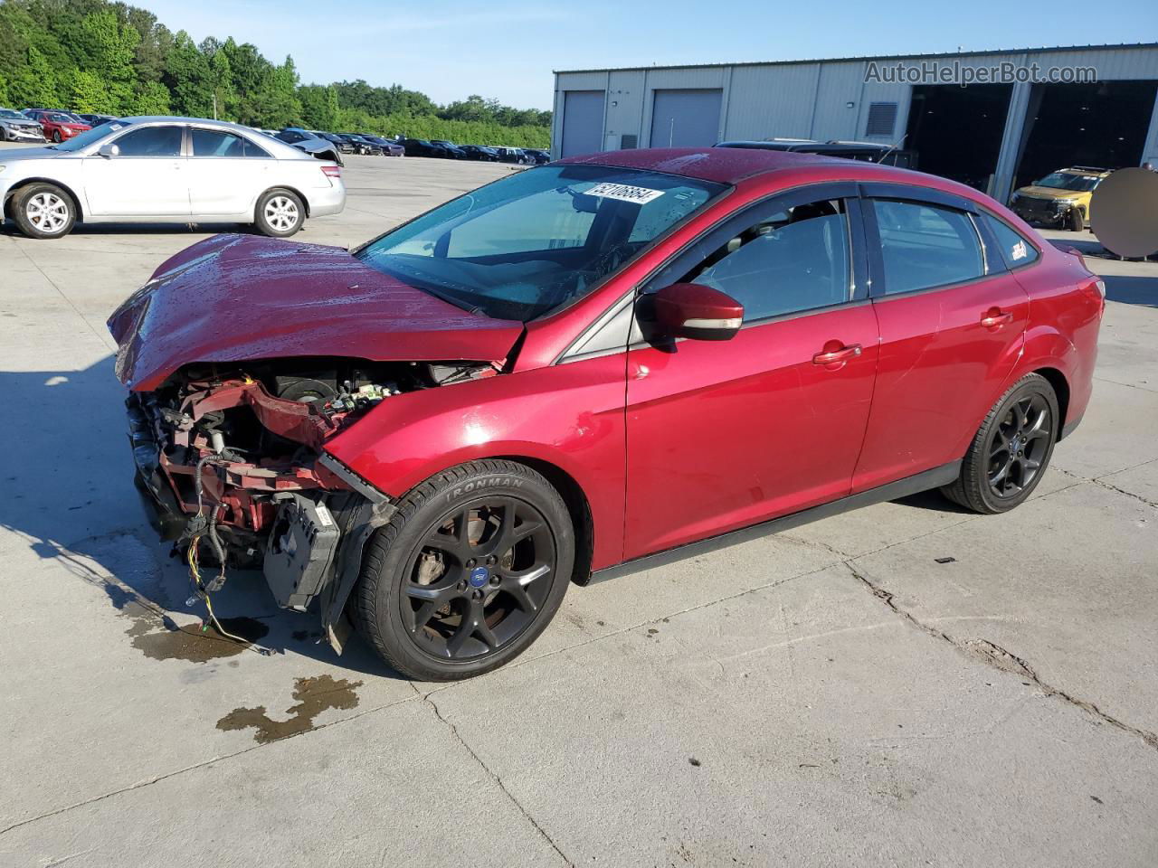 2014 Ford Focus Se Red vin: 1FADP3F20EL323404