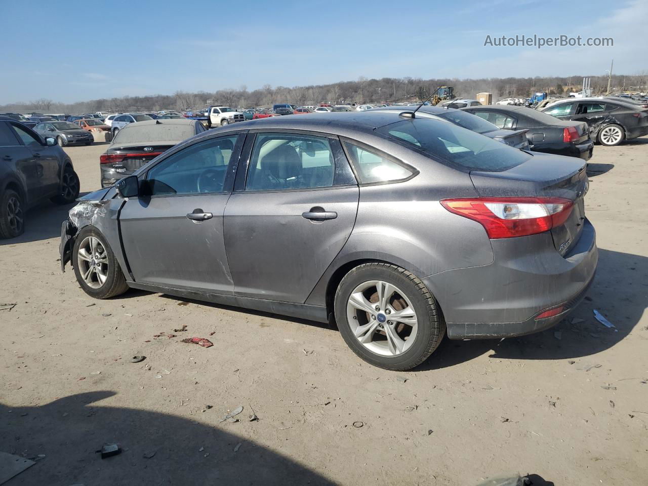 2014 Ford Focus Se Gray vin: 1FADP3F20EL339568