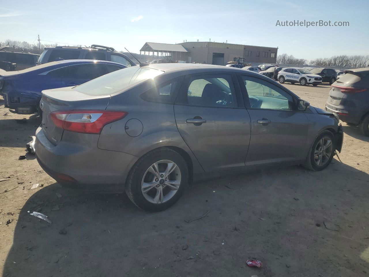 2014 Ford Focus Se Gray vin: 1FADP3F20EL339568